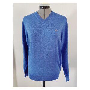 Vineyard Vines Sz XS Blue Merino Performance Soft V Neck Sweater